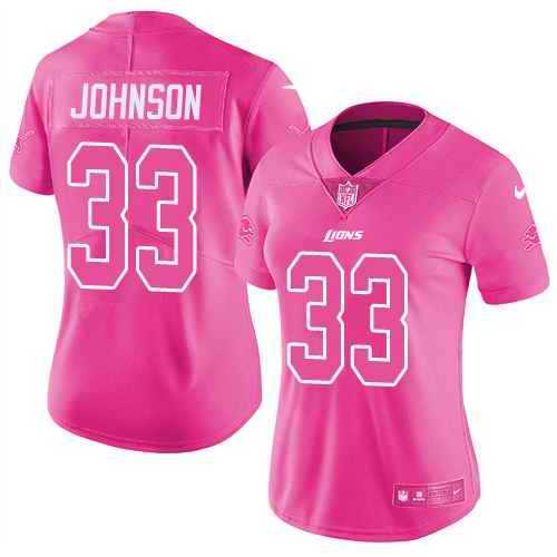 Women Nike Lions 33 Kerryon Johnson Pink Rush Fashion Limited Jersey Dzhi,We sell and wholesale Women Nike Lions 33 Kerryon Johnson Pink Rush Fashion Limited Jersey Dzhi on line form chian!